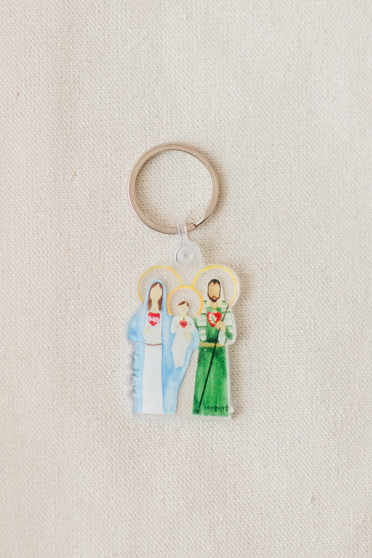 Holy Family Keychain