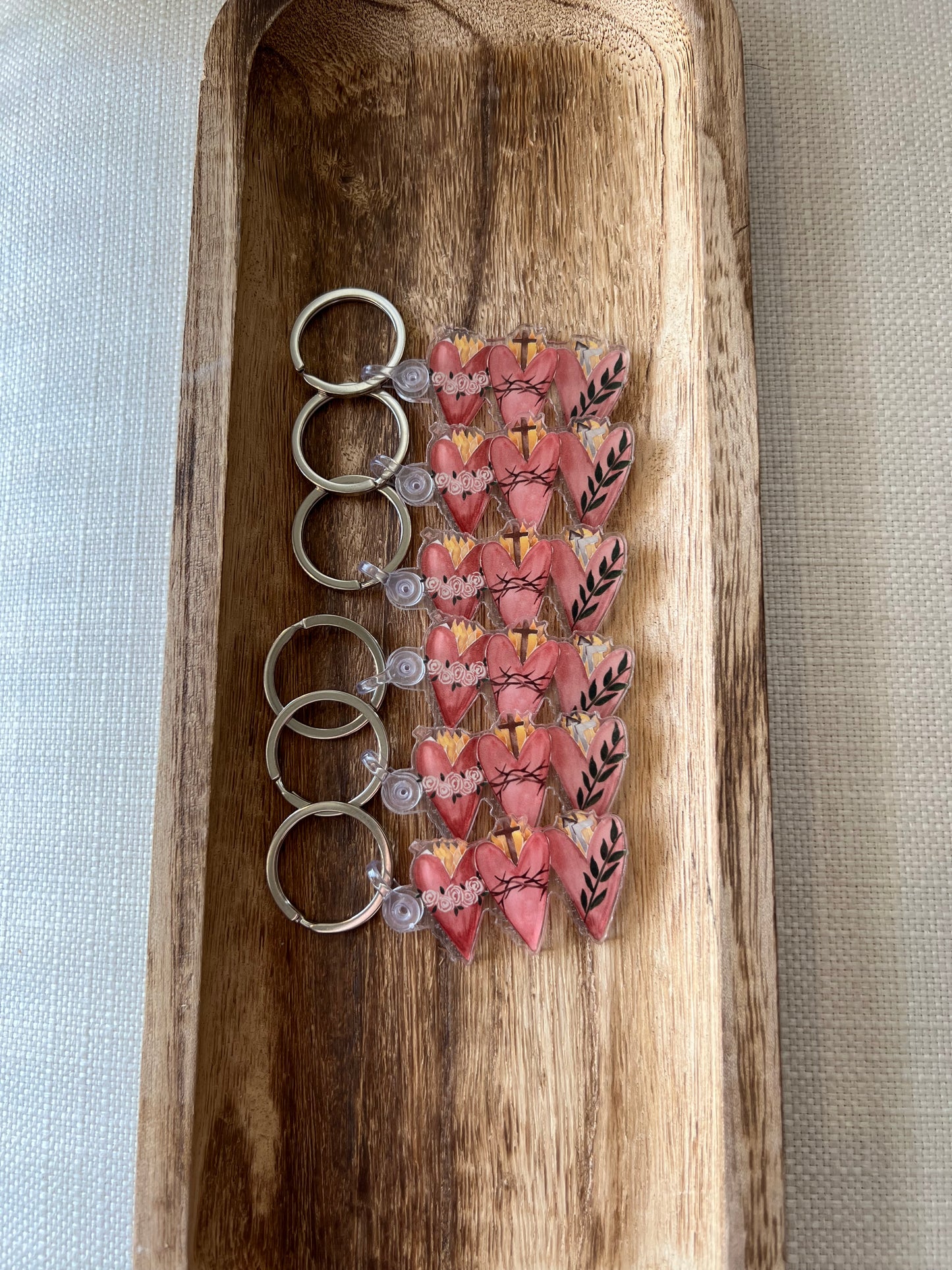 3 Hearts Keychain