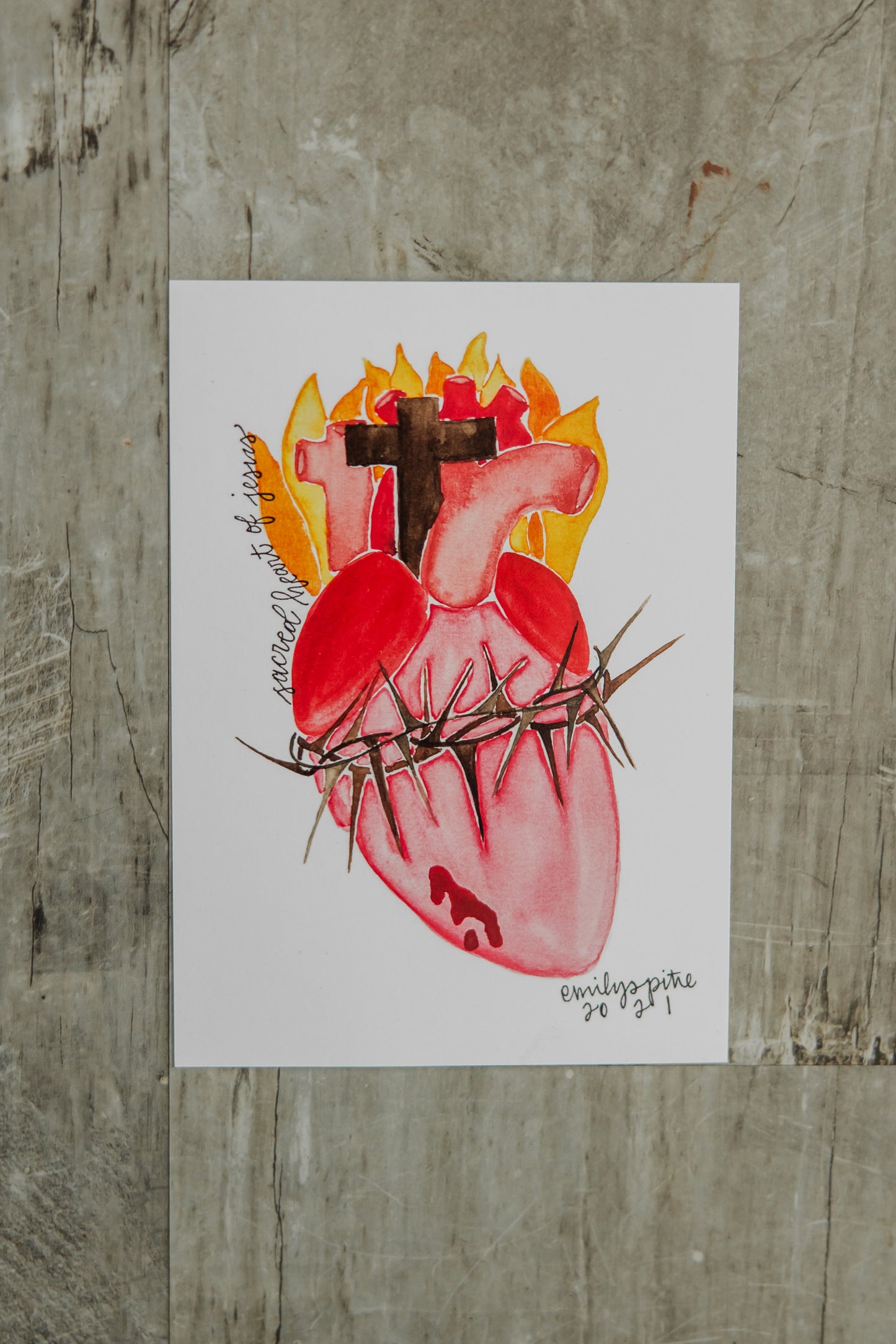 Sacred Heart of Jesus - 5x7 Print