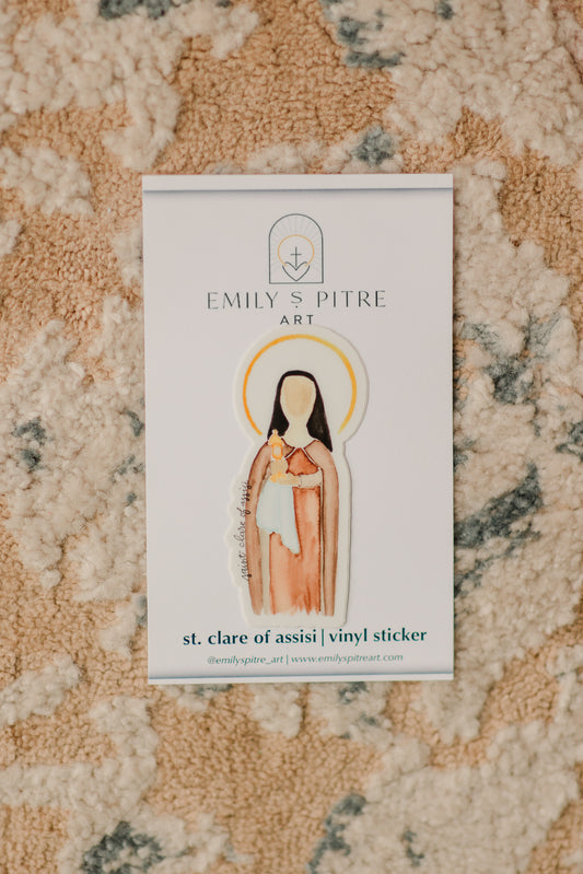 St. Clare of Assisi Sticker