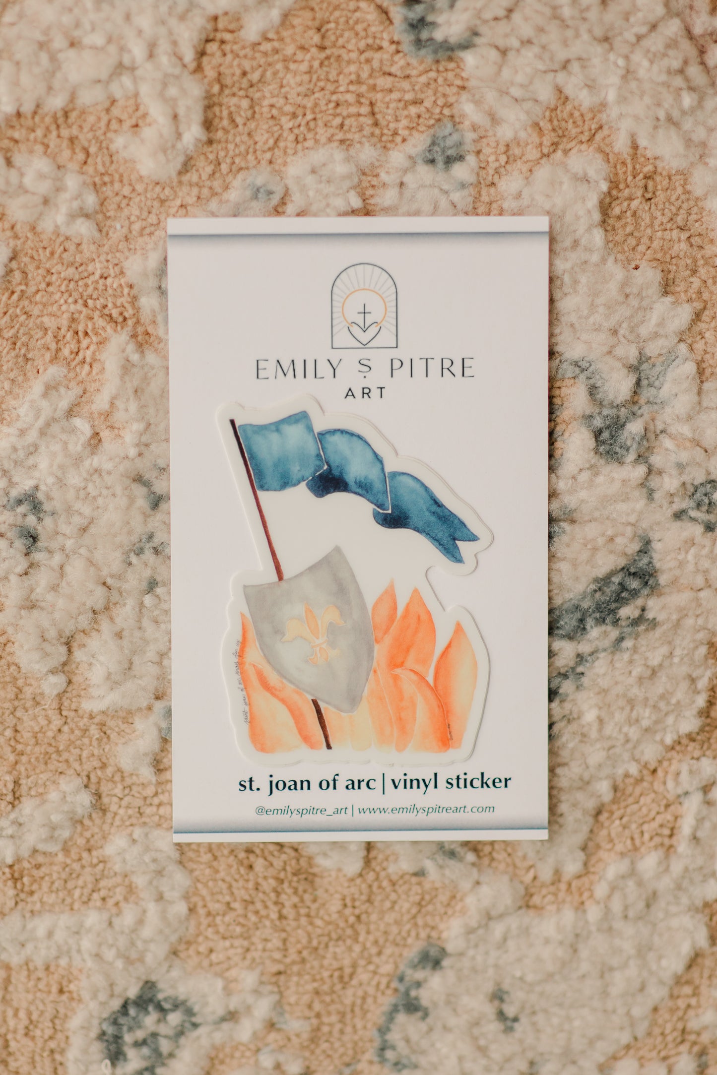 St. Joan of Arc Symbol Sticker
