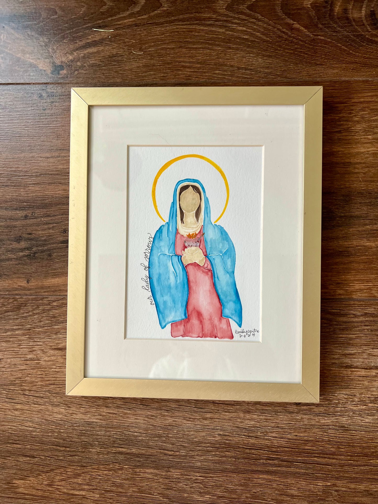 Original Framed Our Lady of Sorrows