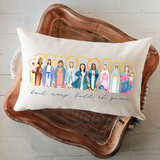 Many Mary Lumbar Pillow