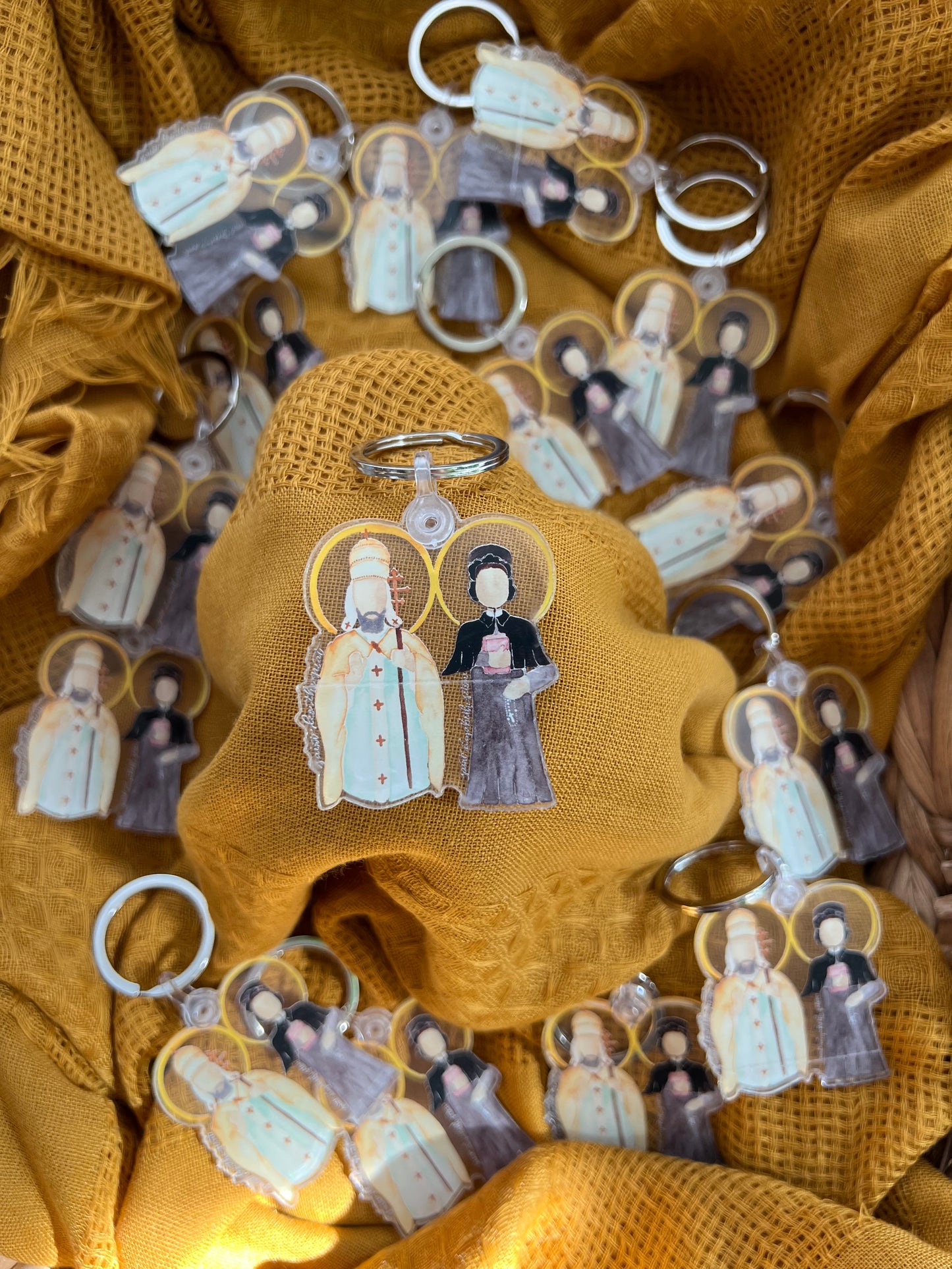 Sts. Leo-Seton Keychain
