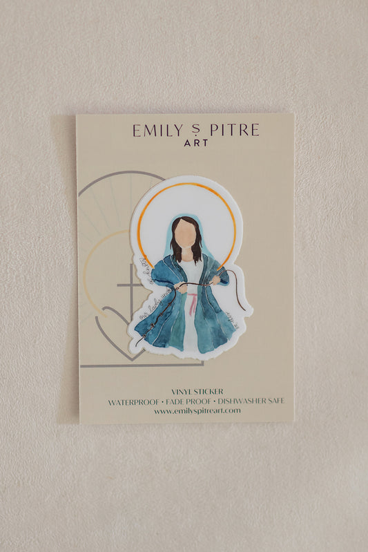 Our Lady Undoer of Knots Sticker