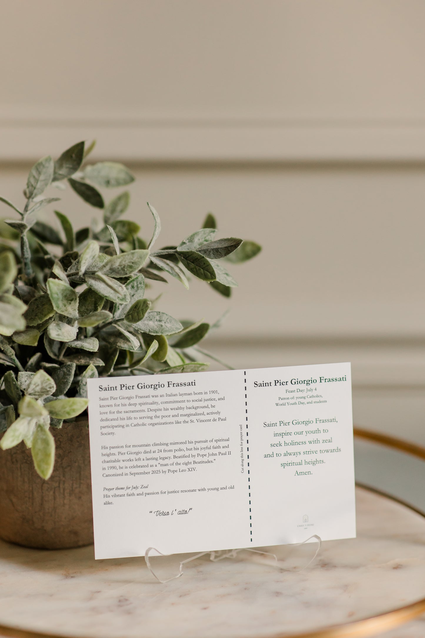 2026 Prayer Card Calendar