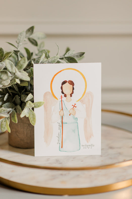 Guardian Angel without a child - 5x7 print