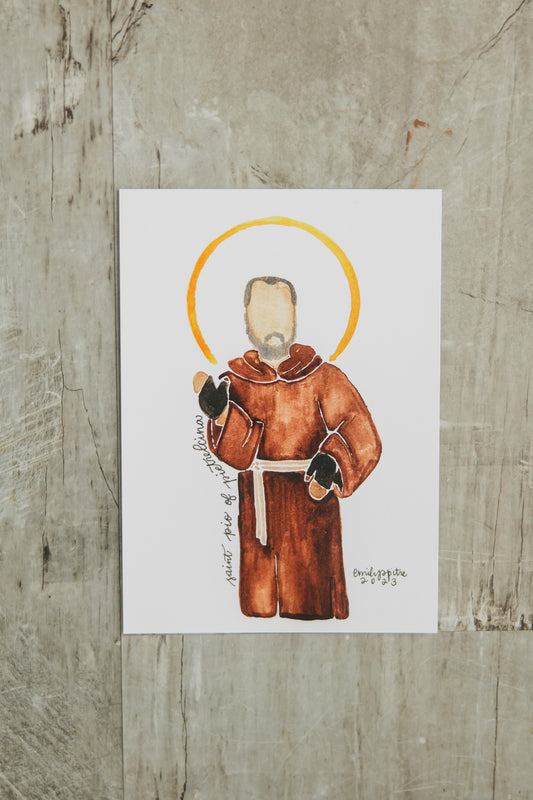 St. Pio of Pietrelcina (Padre Pio) - 5x7 Print