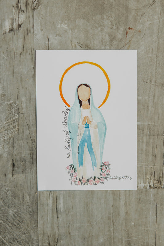 Our Lady of Lourdes - 5x7 Print