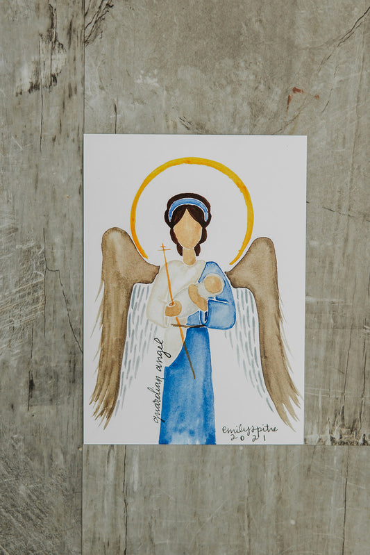 Blue Guardian Angel - 5x7 Print