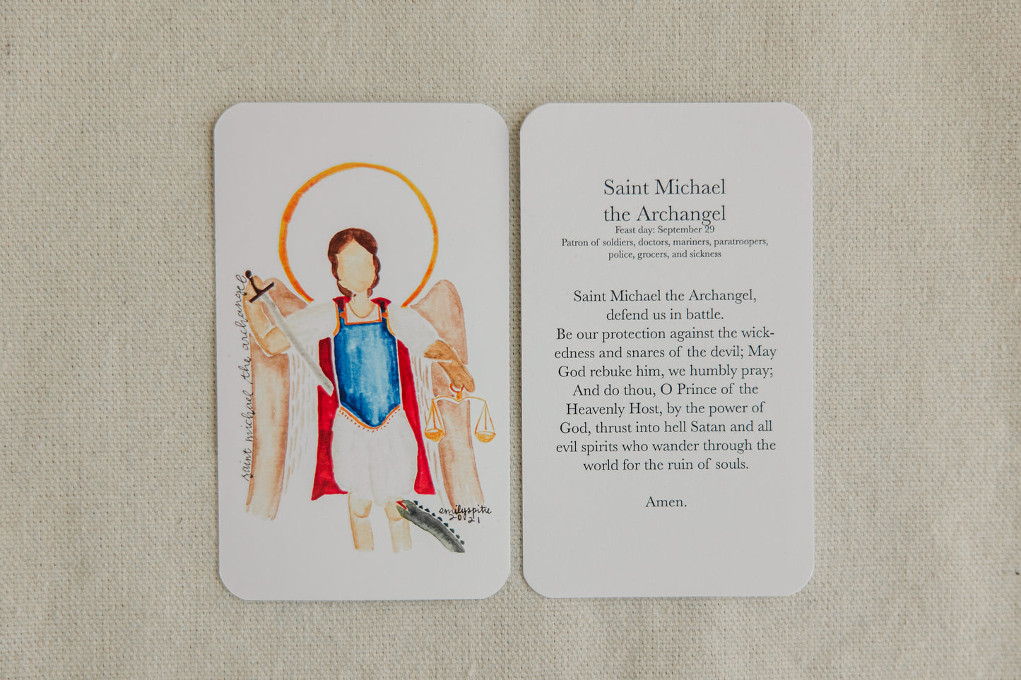 St. Michael Prayer Card