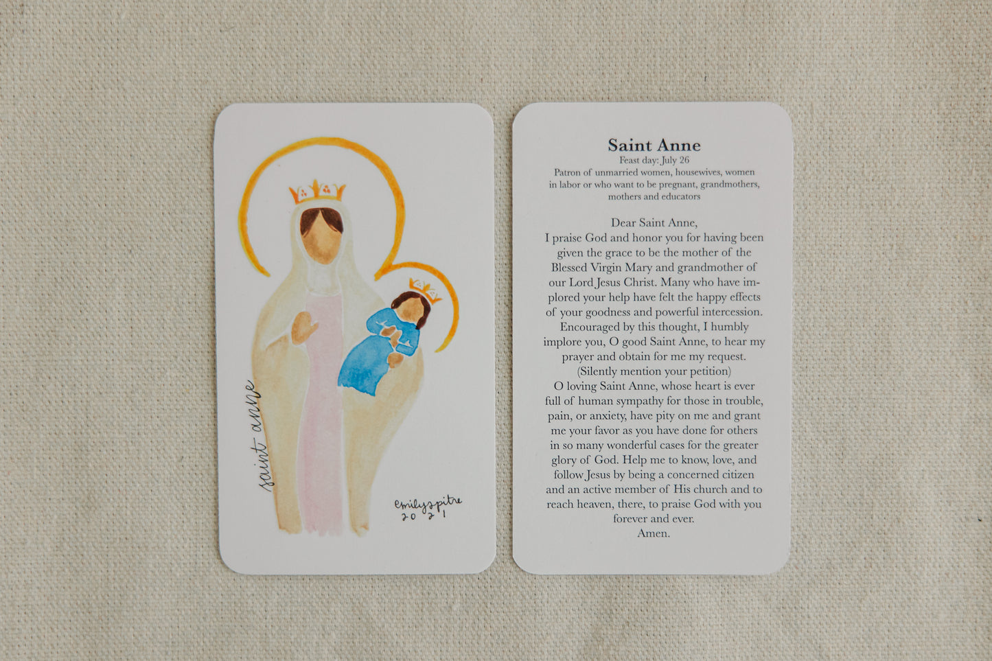 St. Anne Prayer Card