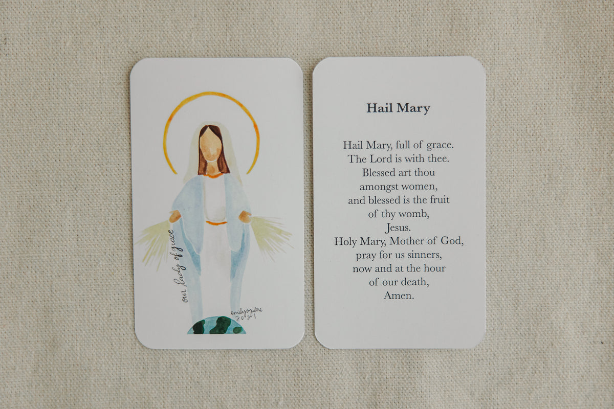 Embrily Pray Our Lady of Grace Prayer Card – Emily S Pitre