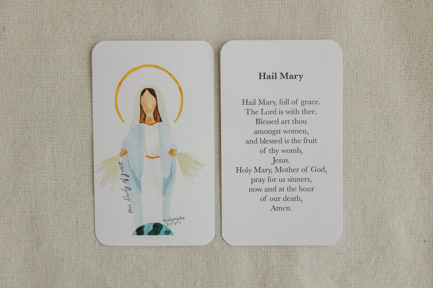 Our Lady of Grace Prayer Card