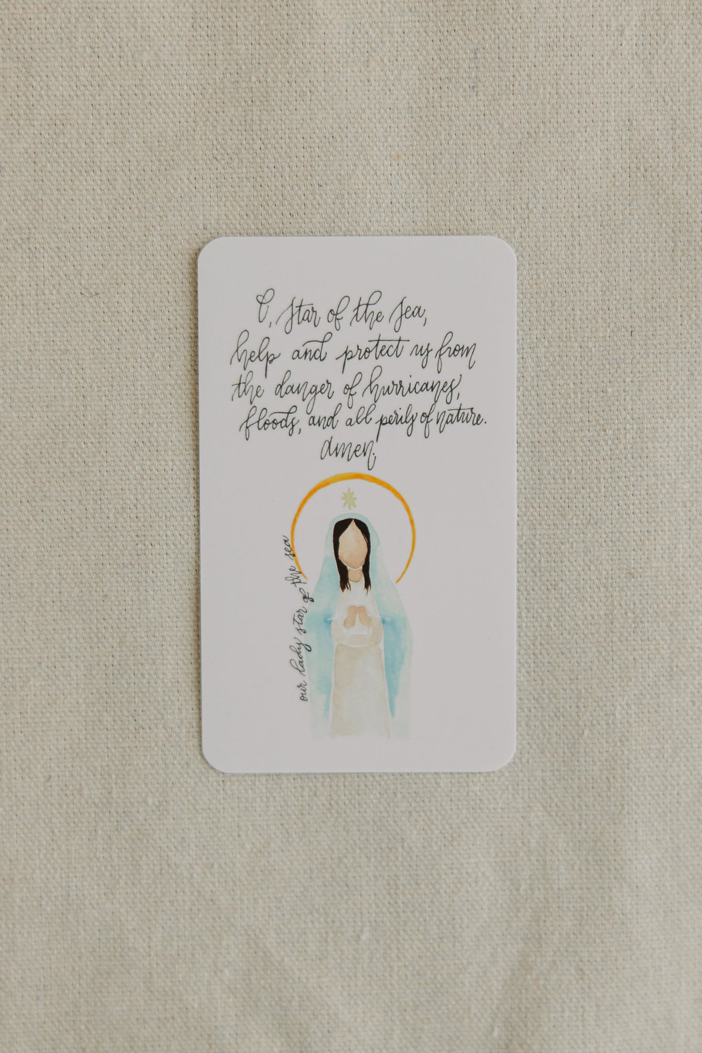 Our Lady Star of the Sea Prayer Card