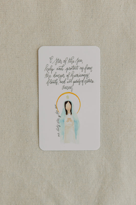 Our Lady Star of the Sea Prayer Card