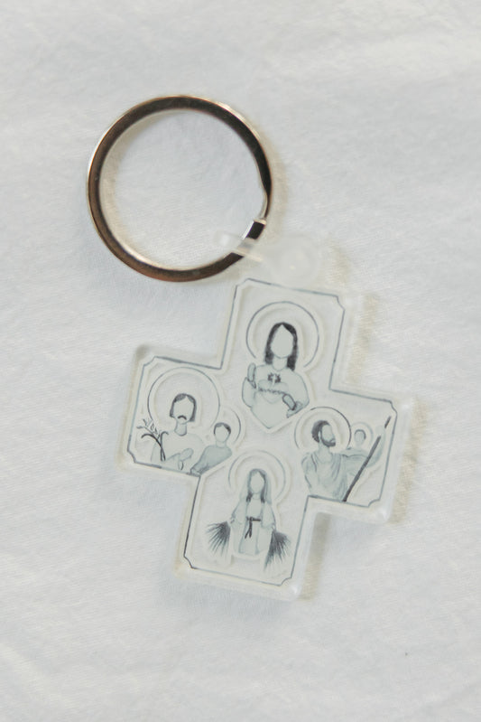 4 Way Cross Keychain