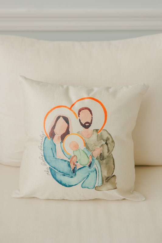 Holy Family Square Pillow