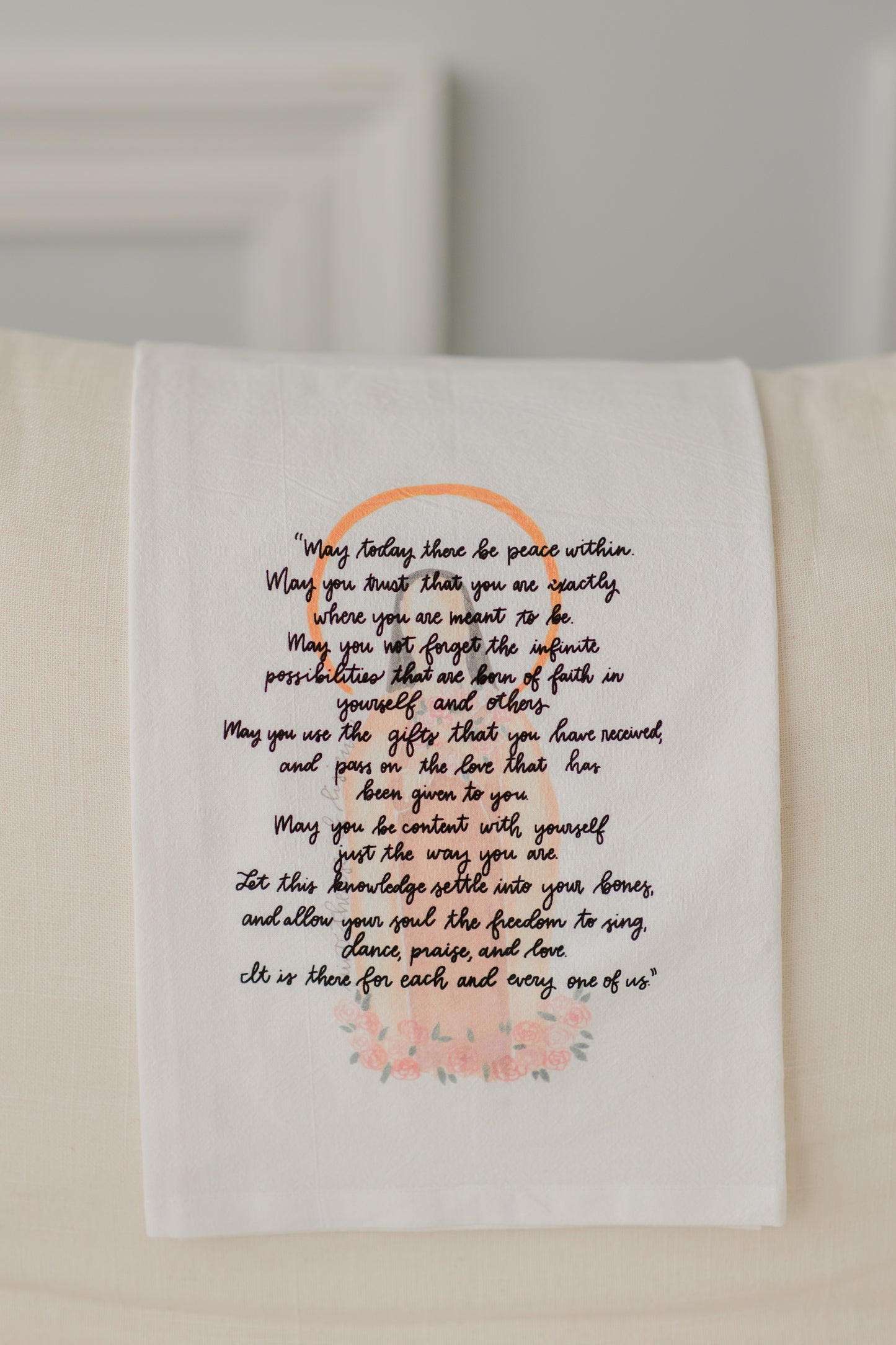 St. Therese of Lisieux Tea Towel