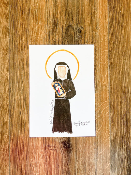 St. Faustina - 5x7 Print