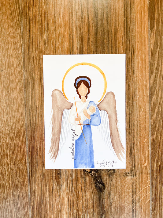 Blue Guardian Angel - 5x7 Print