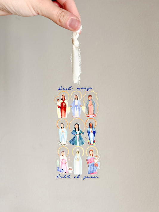 Many Mary Christmas Ornament - Pre Order