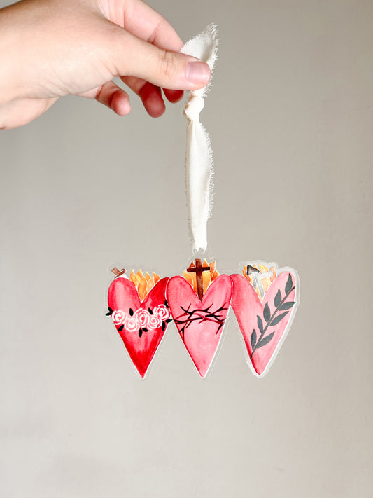 3 Hearts Christmas Ornament - Pre-Order