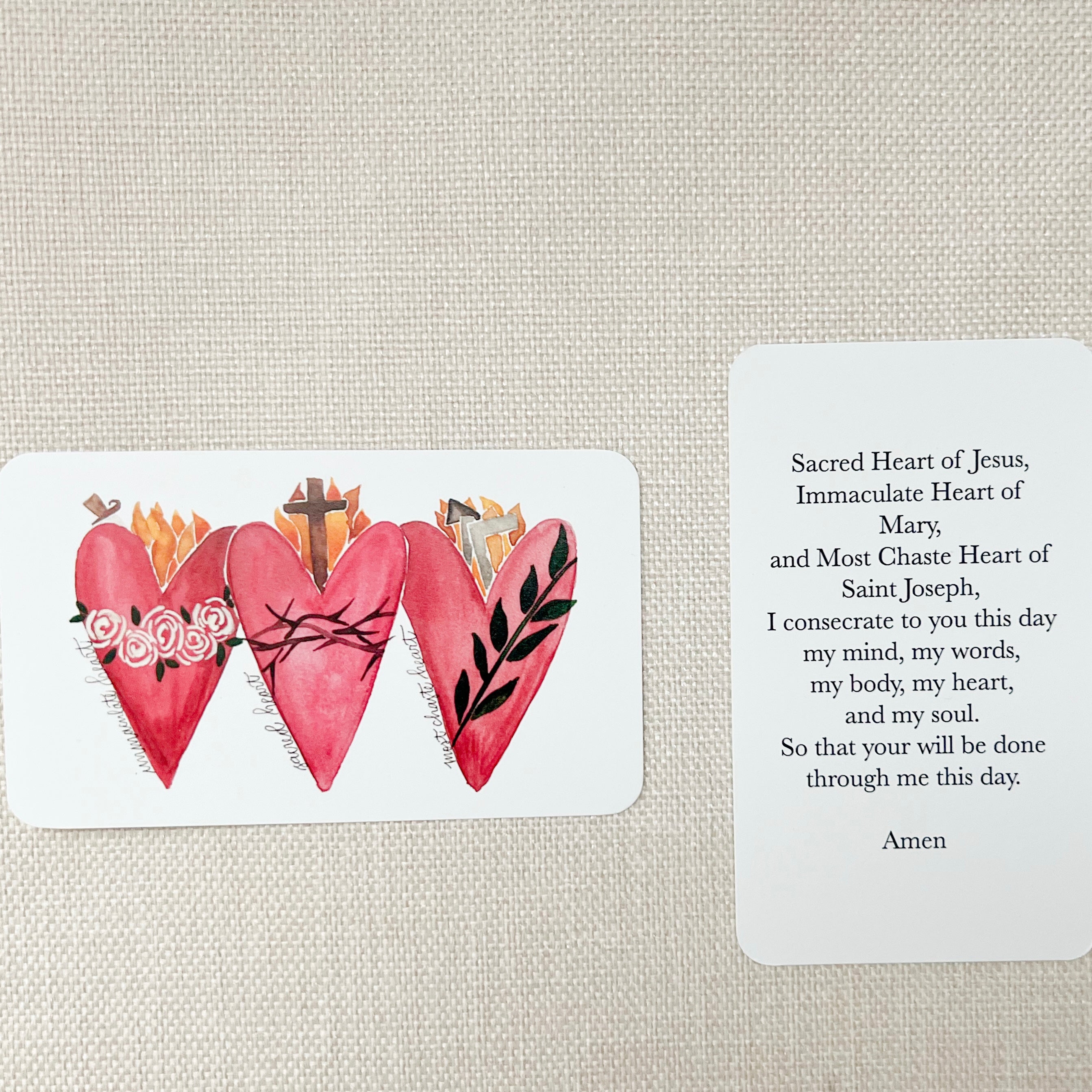 Embrily Pray 3 Hearts Prayer Card – Emily S Pitre