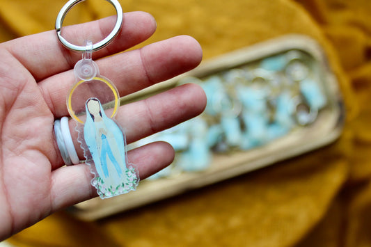 Our Lady of Lourdes Keychain