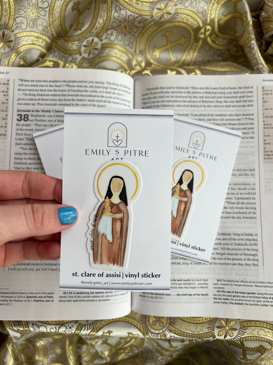 St. Clare of Assisi Sticker